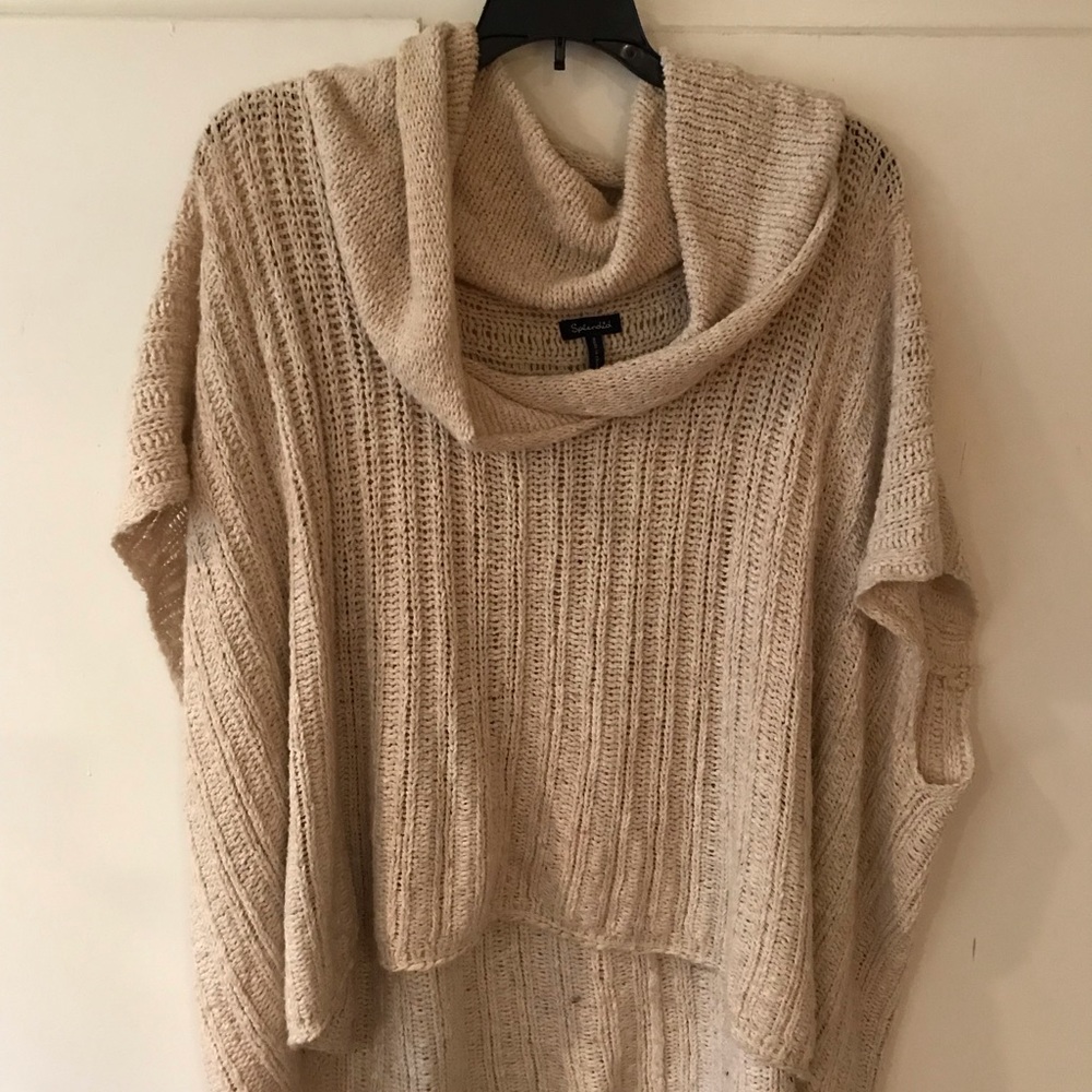 Splendid Cowl Neck semi-poncho style sweater!